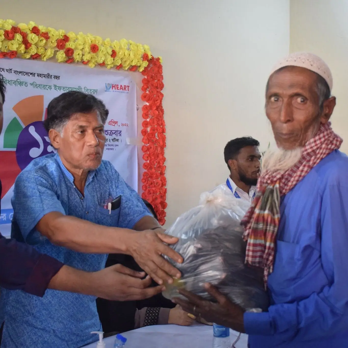 HEART team distributing relief
